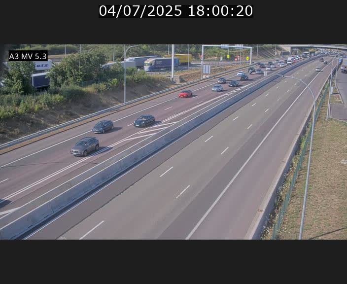 Webcam à l'Aire de Berchem au Luxembourg sur l'A3. Vue orientée vers la France
