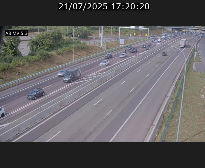 Webcam à l'Aire de Berchem au Luxembourg sur l'A3. Vue orientée vers la France