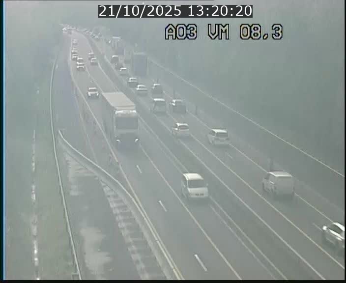 Traffic live webcam Luxembourg Bettembourg - A3 - BK 8.3 - direction France