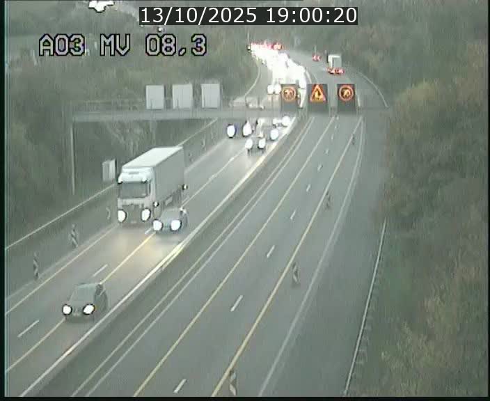 Webcam Autoroute après la Croix de Bettembourg en direction de Luxembourg sur l'A3