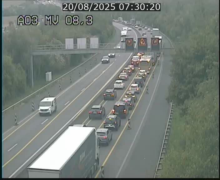 Webcam Autoroute après la Croix de Bettembourg en direction de Luxembourg sur l'A3