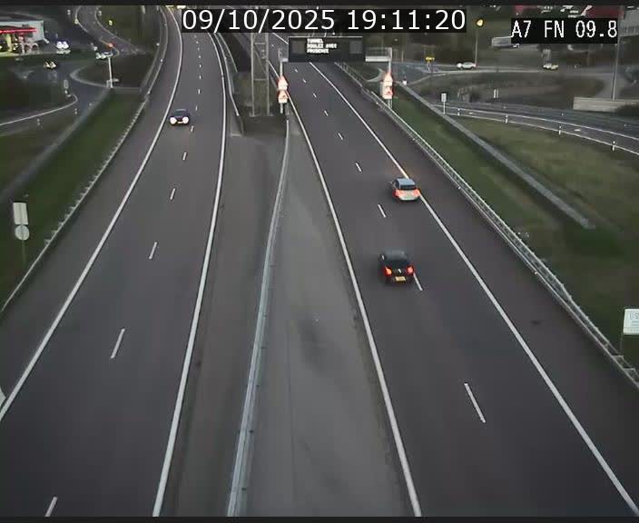 Caméra trafic Luxembourg - A7, Tunnel Gousselerbierg, sortie sud, direction rond-point Lorentzweiler (BK 9.9)
