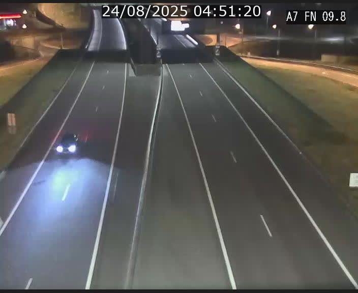 Caméra trafic Luxembourg - A7, Tunnel Gousselerbierg, sortie sud, direction rond-point Lorentzweiler (BK 9.9)