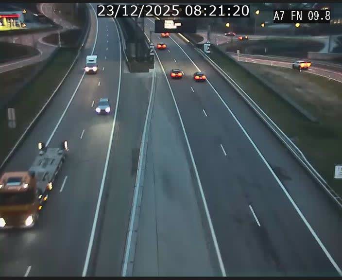 Caméra trafic Luxembourg - A7, Tunnel Gousselerbierg, sortie sud, direction rond-point Lorentzweiler (BK 9.9)
