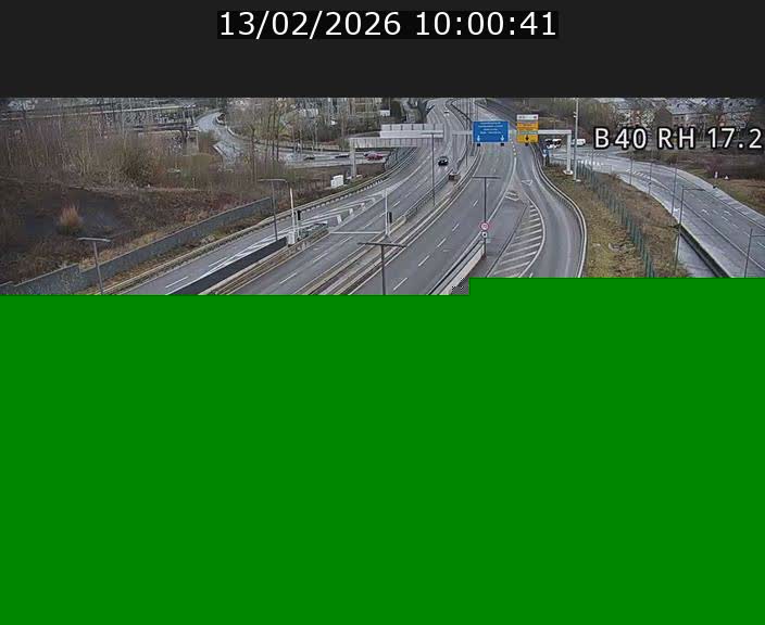 Webcam sur le contournement d'Esch Belval à hauteur de la sortie Université de Luxembourg. Vue orientée vers Luxembourg