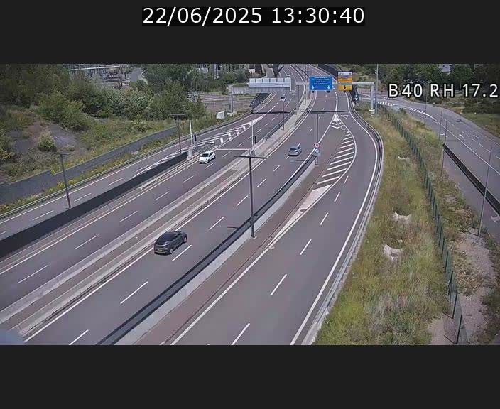 Webcam sur le contournement d'Esch Belval à hauteur de la sortie Université de Luxembourg. Vue orientée vers Luxembourg