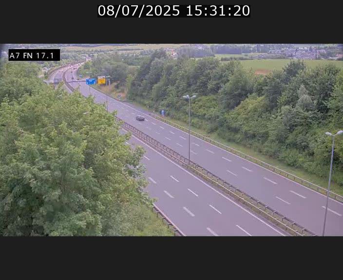 Caméra trafic Luxembourg - A7, Merscherbierg direction Mersch