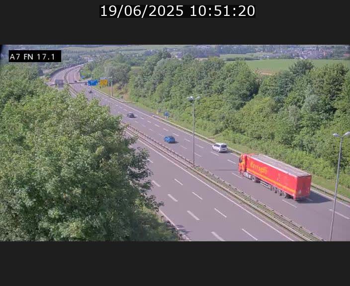 Caméra trafic Luxembourg - A7, Merscherbierg direction Mersch