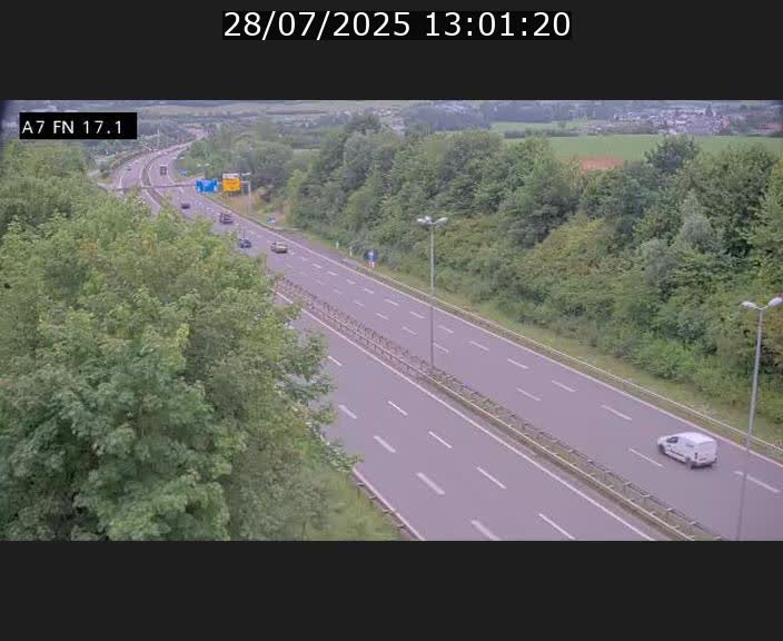 Caméra trafic Luxembourg - A7, Merscherbierg direction Mersch