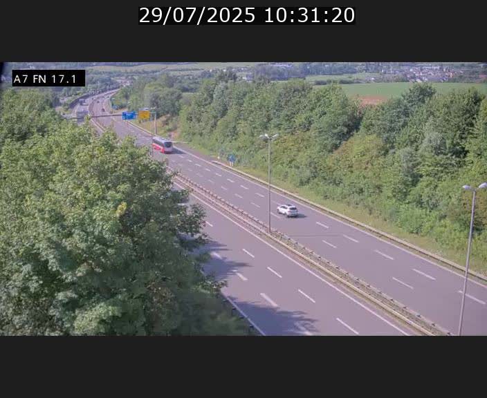 Caméra trafic Luxembourg - A7, Merscherbierg direction Mersch