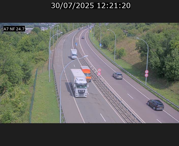 Caméra trafic Luxembourg - A7, Schieren direction Mersch