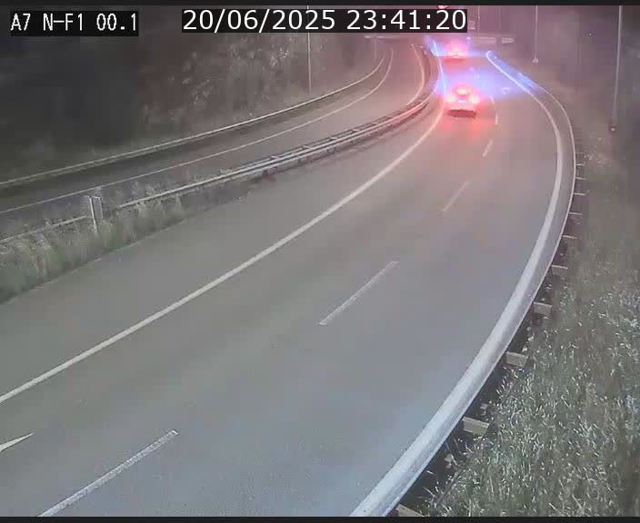 Webcam autoroute Luxembourg A7 située dans la sortie 1 Waldhof, vers la N11, avant le Tunnel Stafelter