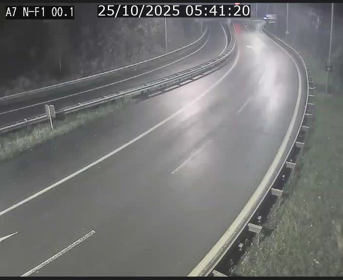 Webcam autoroute Luxembourg A7 située dans la sortie 1 Waldhof, vers la N11, avant le Tunnel Stafelter