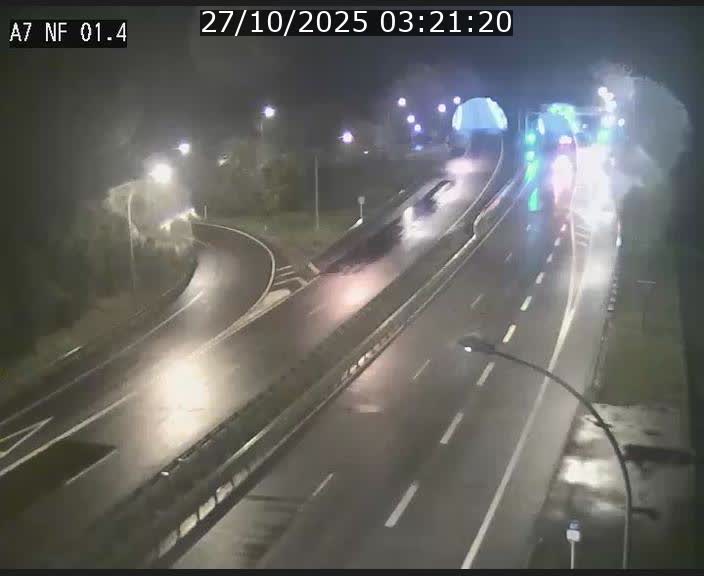 Caméra autoroute Luxembourg A7 - Echangeur Waldhaff - direction Tunnel Stafelter