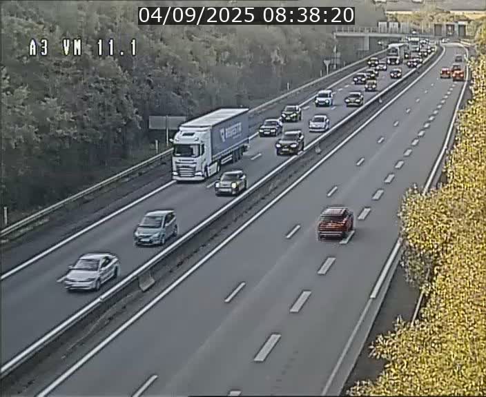 Webcam à la frontière franco-luxembourgeoise, avant la Croix de Bettembourg - BK 11.1 - direction Luxembourg-ville