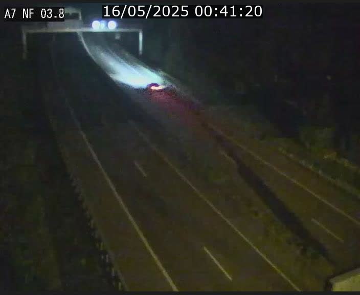 Webcam autoroute A7 au Luxembourg à la sortie du Tunnel Stafelter vers le Nord