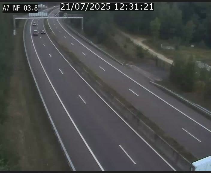 Webcam autoroute A7 au Luxembourg à la sortie du Tunnel Stafelter vers le Nord