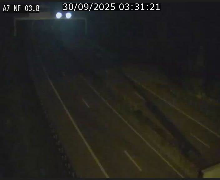 Webcam autoroute A7 au Luxembourg à la sortie du Tunnel Stafelter vers le Nord