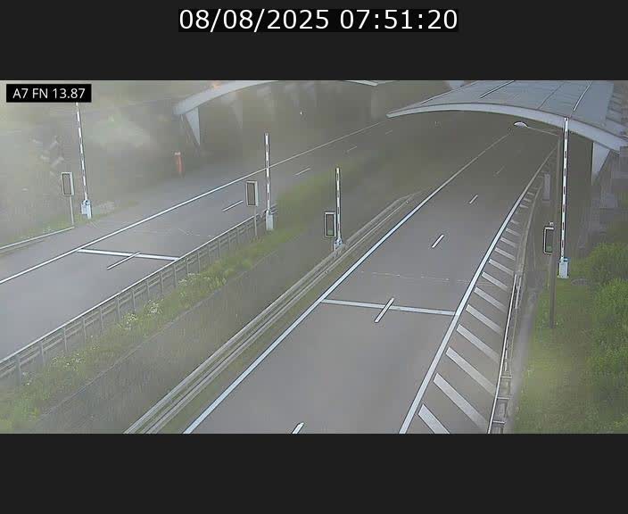 Caméra trafic Luxembourg - A7, Tunnel Gousselerbierg, entrée nord, direction Lorentzweiler