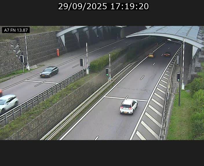 Caméra trafic Luxembourg - A7, Tunnel Gousselerbierg, entrée nord, direction Lorentzweiler