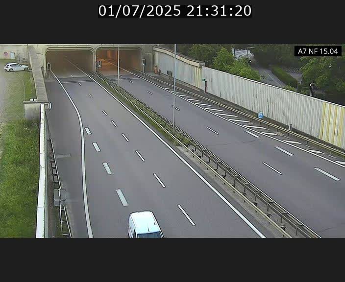 Caméra trafic Luxembourg - A7, Tunnel Mersch, entrée sud, direction Ettelbruck