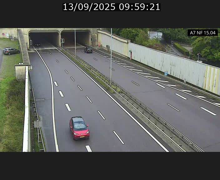 Caméra trafic Luxembourg - A7, Tunnel Mersch, entrée sud, direction Ettelbruck