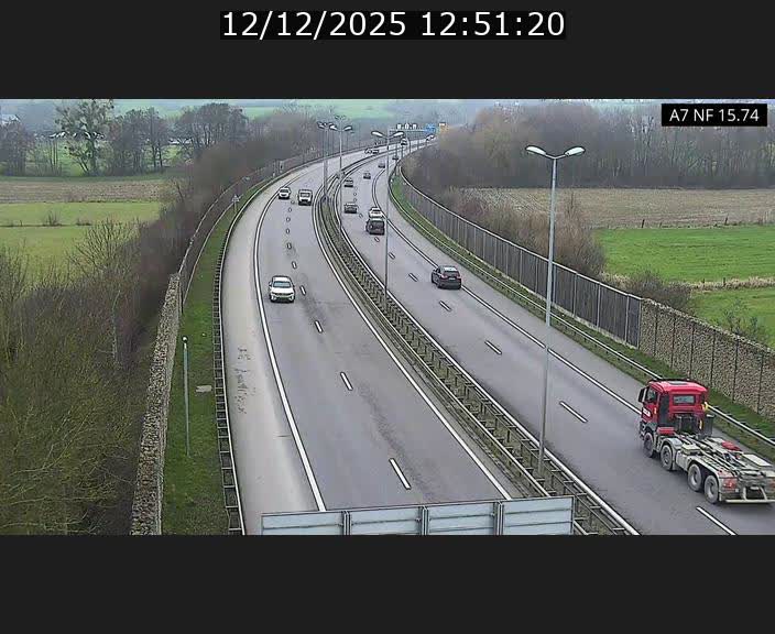 Caméra trafic Luxembourg - A7, Tunnel Mersch, entrée nord, direction Lorentzweiler