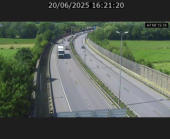 Caméra trafic Luxembourg - A7, Tunnel Mersch, entrée nord, direction Lorentzweiler