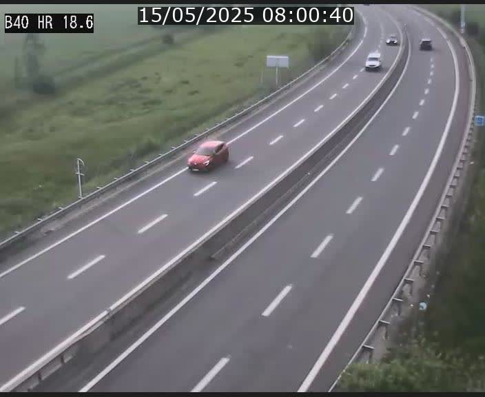 Webcam sur la route de liaison entre Micheville et Esch-Belval à la frontière entre le Luxembourg et la France. Vue orientée vers la Lorraine.