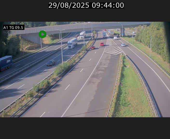 Traffic live webcam Luxembourg Jonction Grünewald - A1 direction Luxembourg-ville - BK 9.5