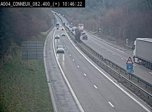 Webcam à hauteur de Conneux sur l'E411 en direction du sud de la Belgique