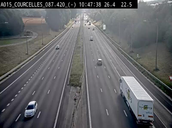 Webcam autoroute Belgique - Viesville - E42 direction Mons - BK 84.35