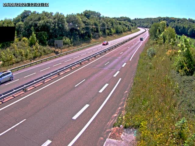 Webcam sur la N19 à Lyoffans. Vue orientée vers Vesoul