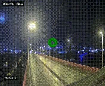 Webcam autoroute sur le périphérique de Bordeaux (A630) au nord de la ville. Caméra située sur le Pont d'Aquitaine.