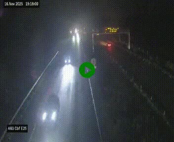 Webcam autoroute A63 en périphérie de Bordeaux au sud-est de la ville, en provenance du bassin d'Arcachon. Vue orientée vers Bordeaux
