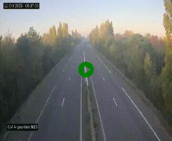 Webcam routière à la fin de la N10, en périphérique ouest d'Angouleme, proche de la jonction avec l'A10