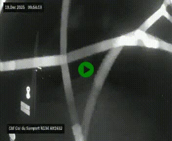 Webcam au col du Somport, côté français, sur la N134, dans les Pyrénées, en direction de l'Espagne, à 1632 mètres d'altitude