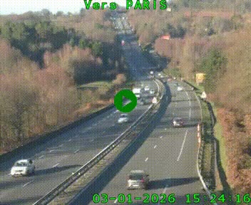 Caméra routière sur l'autoroute A20 à Bessines-sur-Gartempe. Vue orientée vers Paris