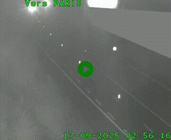 Caméra routière sur l'autoroute A20 à Saint-Pardoux-l'Ortigier, à la jonction avec l'A89. Vue orientée vers Paris