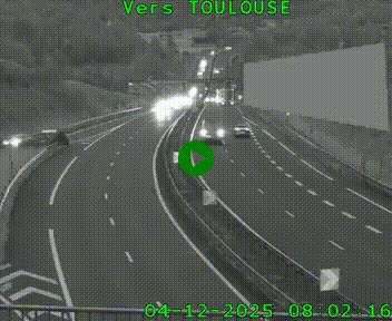 Caméra routière sur l'autoroute A20 à Noailles, en périphérie de Brive-la-Gaillarde. Vue orientée vers Toulouse