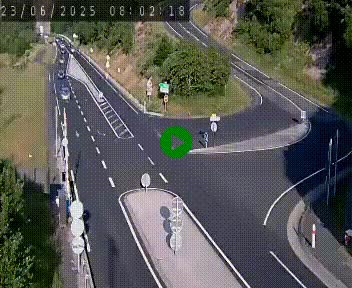 Webcam routière sur la N122 au niveau du Tunnel du Lioran. Vue de l'entrée côté Aurillac.