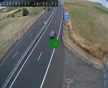 Caméra autoroute A75 à hauteur du col de la Fageole en direction de Clermont-Ferrand