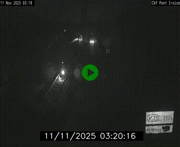 Webcam sur la N165 après le Pont de l'Iroise, à l'entrée de Brest