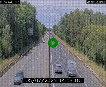 Webcam sur le périphérique de Nantes (N844) entre la Porte de Saint-Luce et la Porte d'Anjou, à l'est de la ville