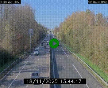 Webcam sur le périphérique de Nantes (N844) entre la Porte de Saint-Luce et la Porte d'Anjou, à l'est de la ville