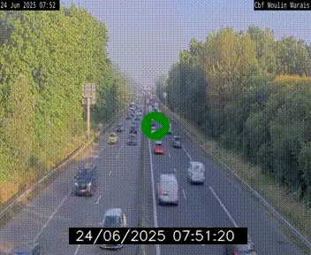 Webcam sur le périphérique de Nantes (N844) entre la Porte de Saint-Luce et la Porte d'Anjou, à l'est de la ville