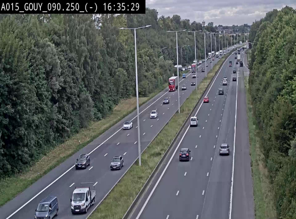 Webcam autoroute Belgique - Gouy-lez-piéton - E42 - BK 90.3