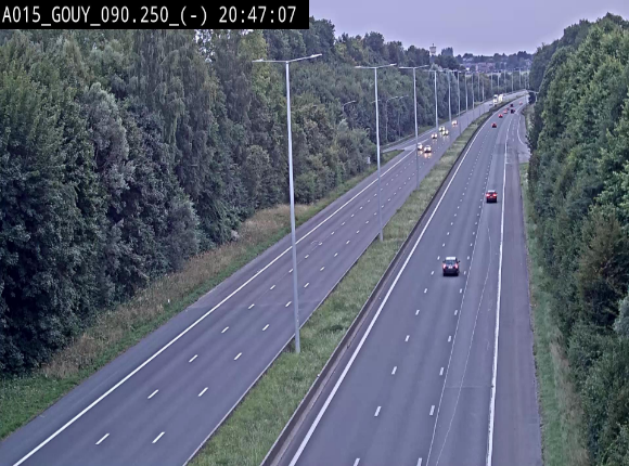 Webcam autoroute Belgique - Gouy-lez-piéton - E42 - BK 90.3