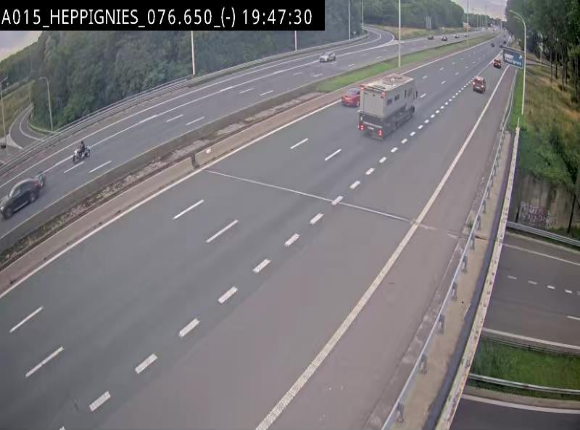Webcam autoroute Belgique - Heppignies - E42 direction Namur - BK 76.4