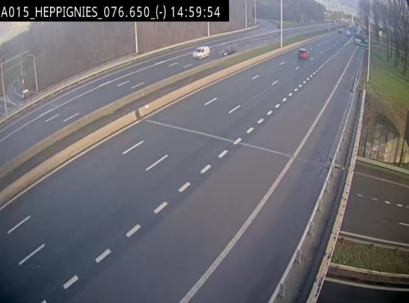 Webcam autoroute Belgique - Heppignies - E42 direction Namur - BK 76.4